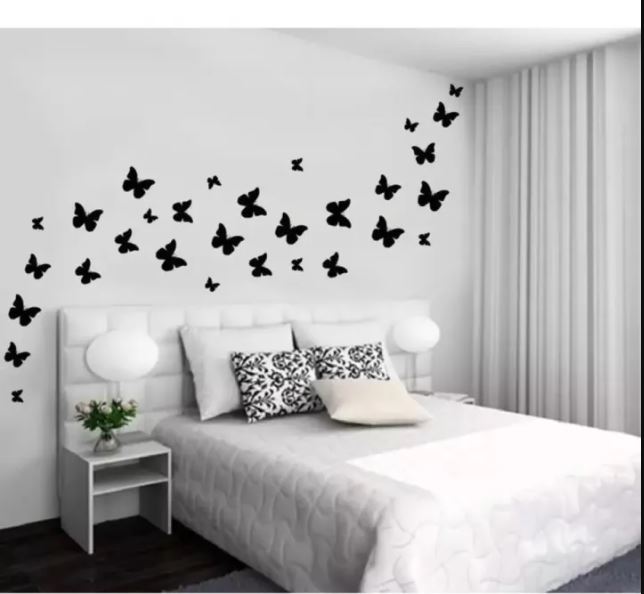 30-Piece Set of Flying Wooden Butterflies – Home Decor – view 2