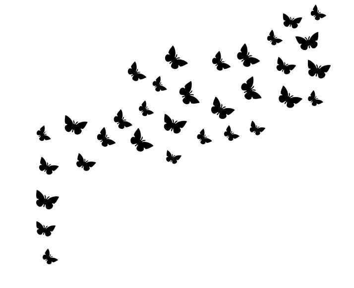 30-Piece Set of Flying Wooden Butterflies – Home Decor – view 4