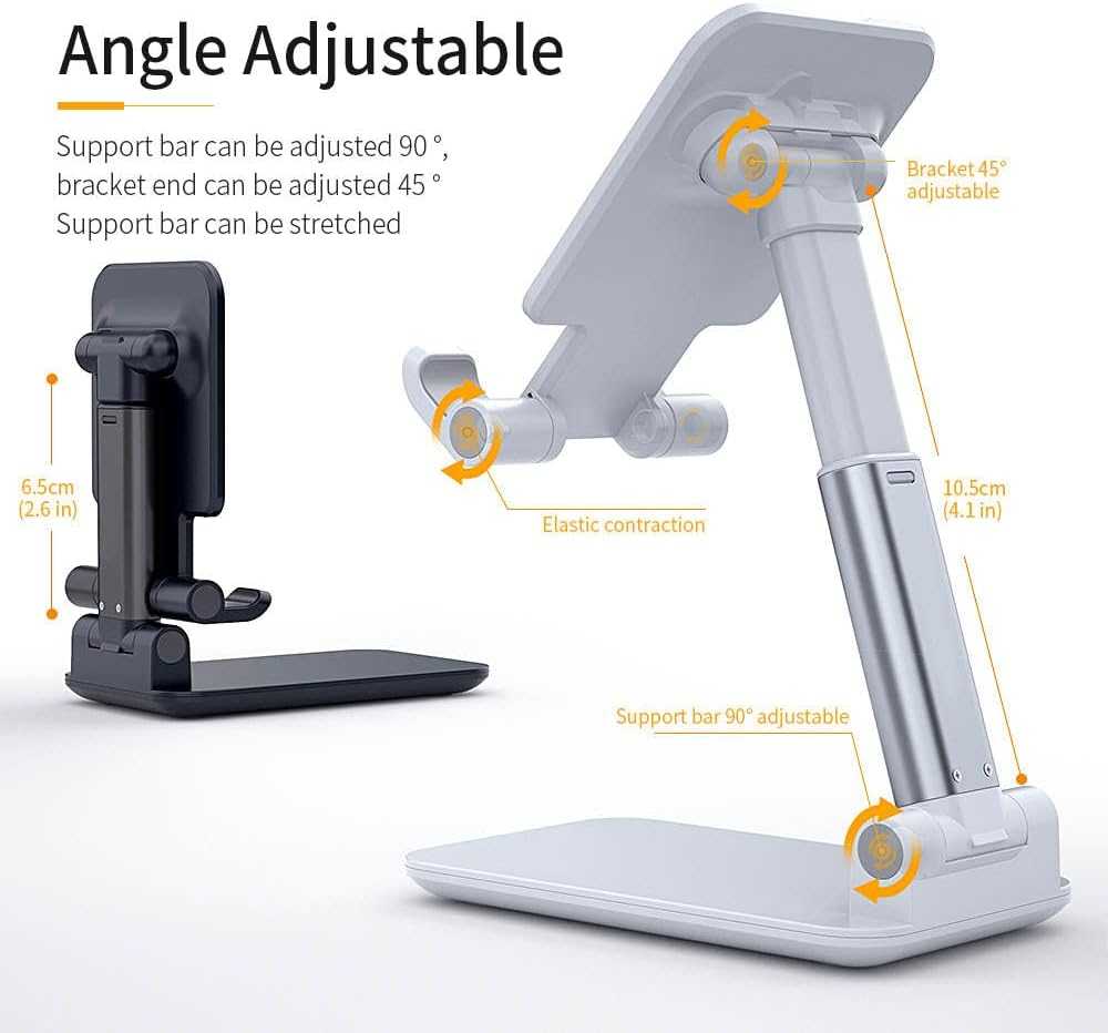 Smart Foldable Mobile Stand – Adjustable Desktop Holder for iPhone & Android – view 2