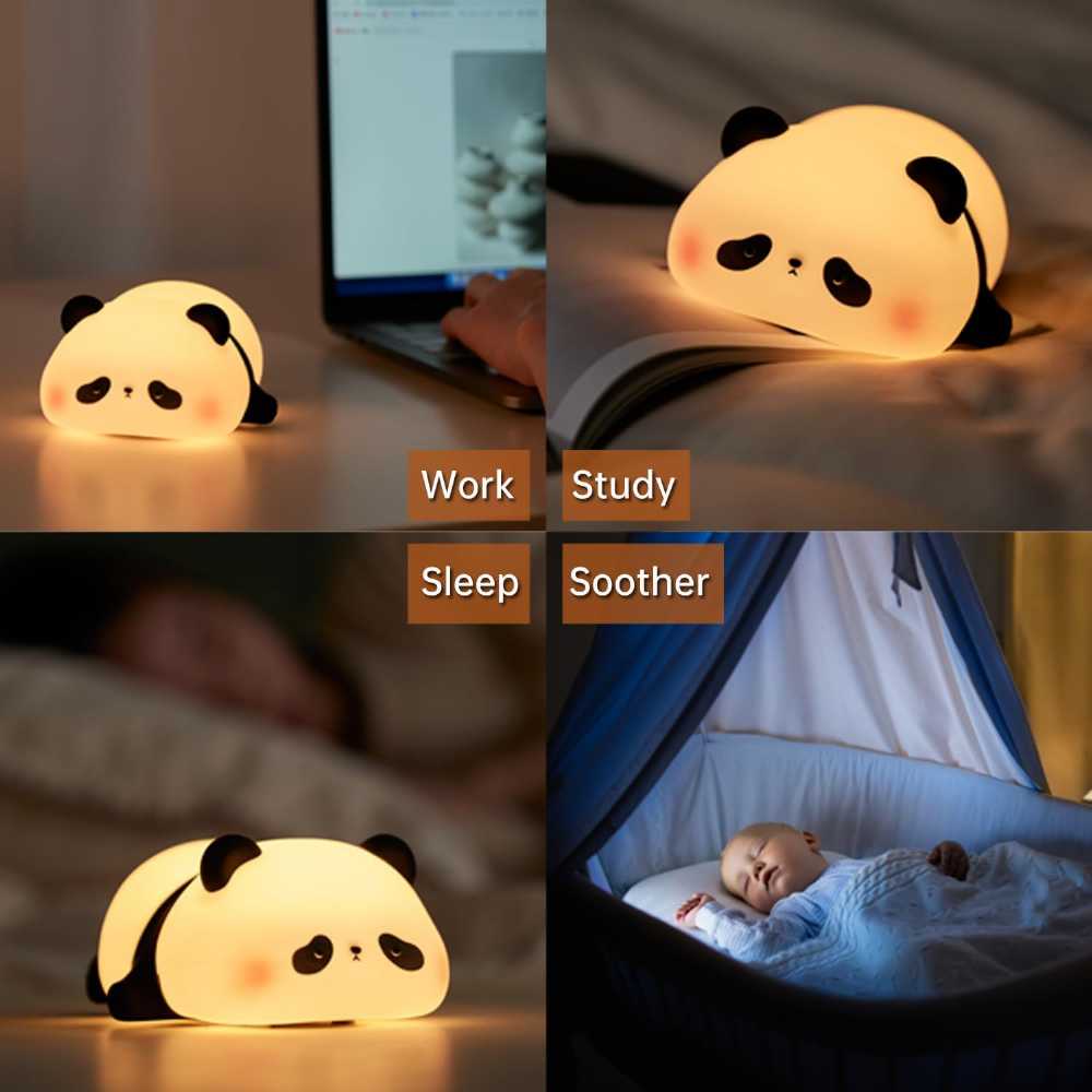 Cute Panda Silicone Night Light – view 3