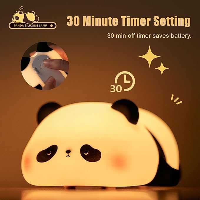 Cute Panda Silicone Night Light – view 5