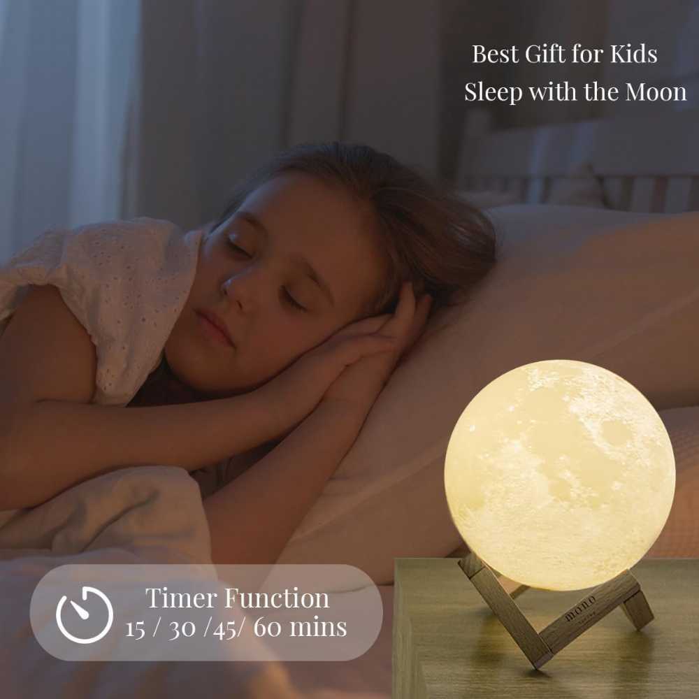 3D Moon Lamp – Rechargeable LED Night Light – view 5