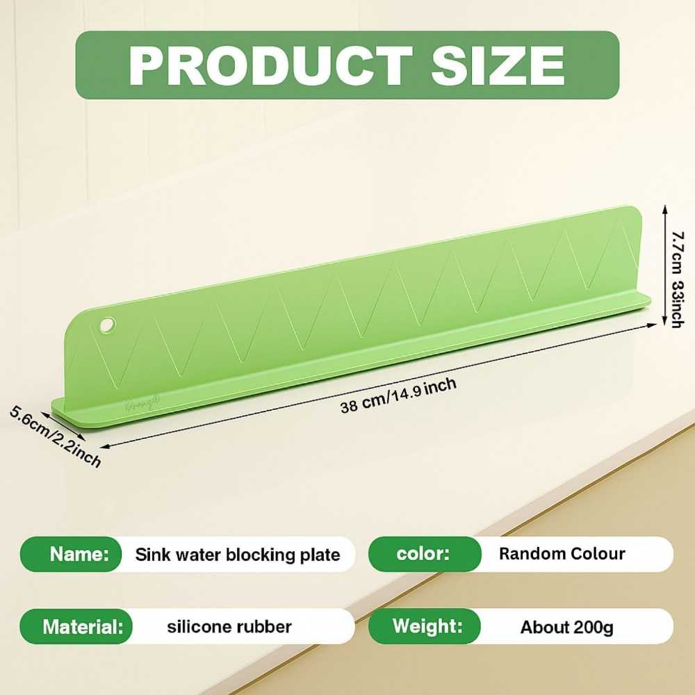 Silicone Sink Splash Guard with Suction Cups – view 4