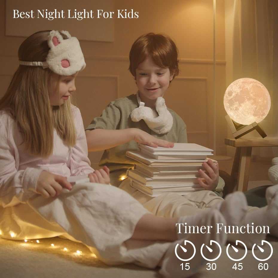 3D Moon Lamp – Rechargeable LED Night Light – view 6