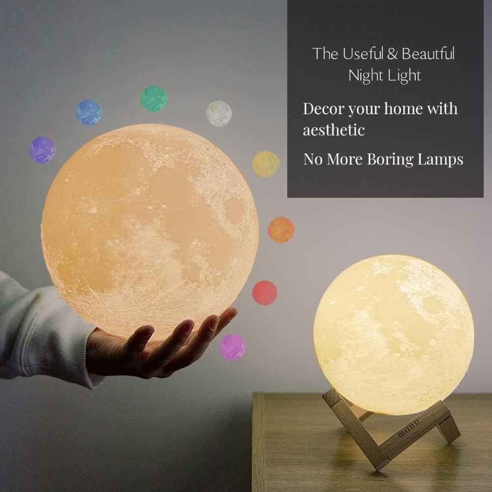 3D Moon Lamp – Rechargeable LED Night Light – view 7
