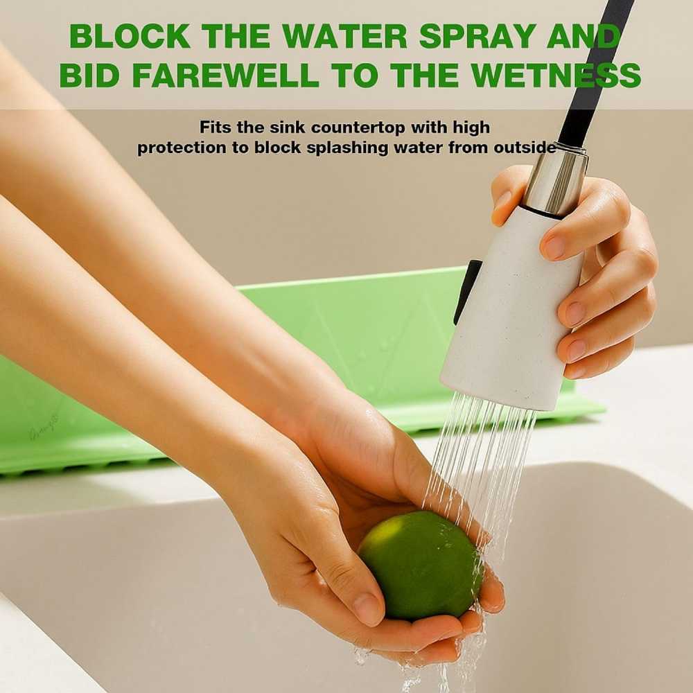 Silicone Sink Splash Guard with Suction Cups – view 2