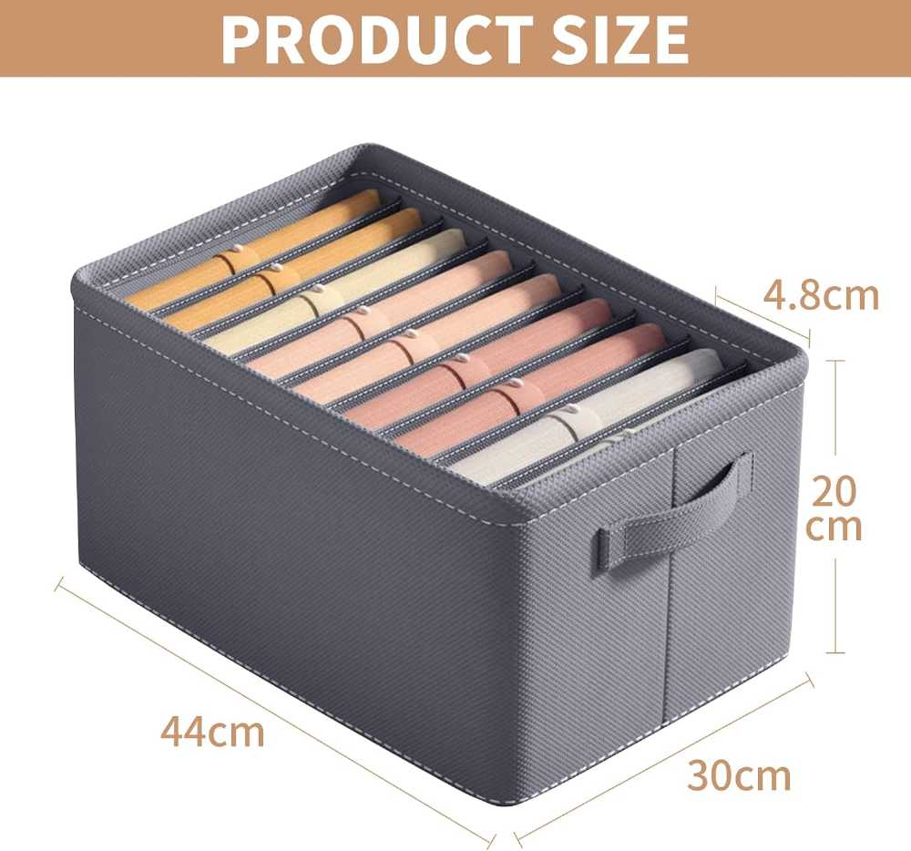 Pack of 2 Wardrobe Storage Organizers – 6-Grid Washable Boxes – view 5