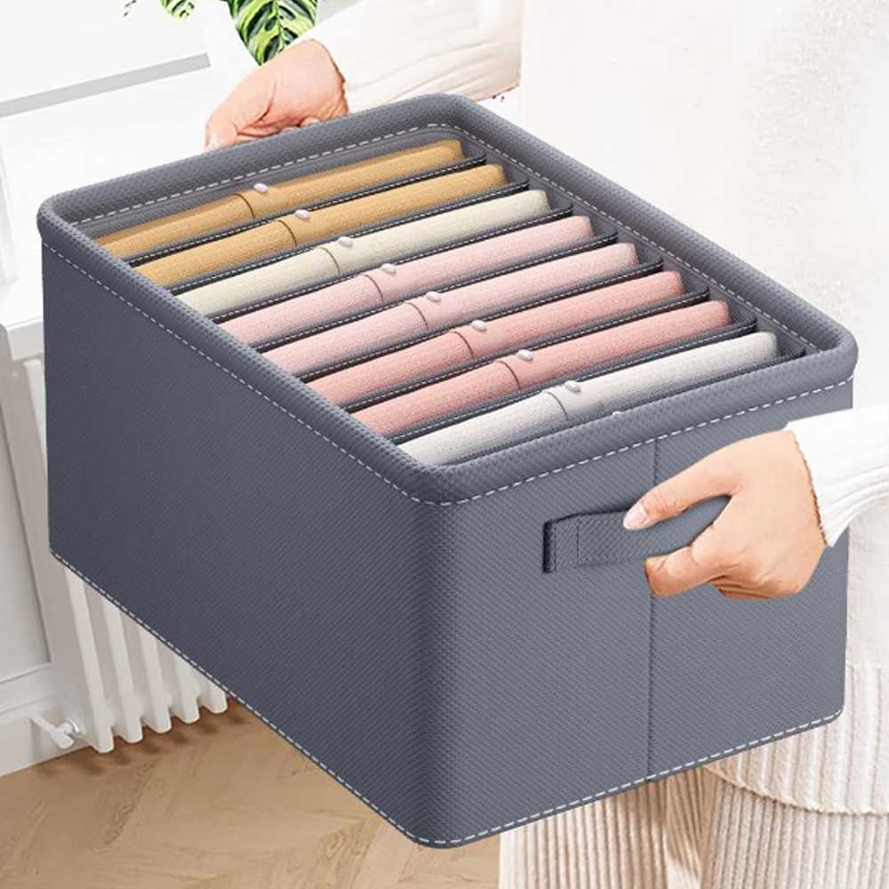 Pack of 2 Wardrobe Storage Organizers – 6-Grid Washable Boxes – view 4
