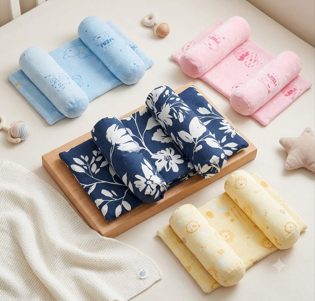 Baby Head Shaping Pillow – Adjustable Memory Foam Pillow for Flat Head Prevention