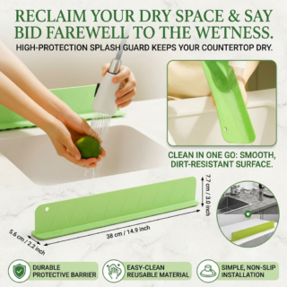 Silicone Sink Splash Guard with Suction Cups
