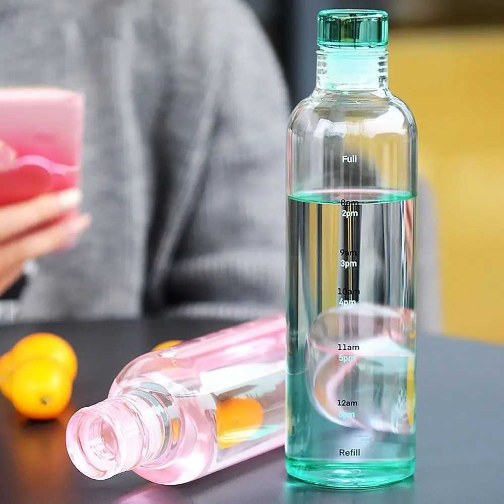 INS Style Transparent Leakproof Water Bottle with Timescale – view 3